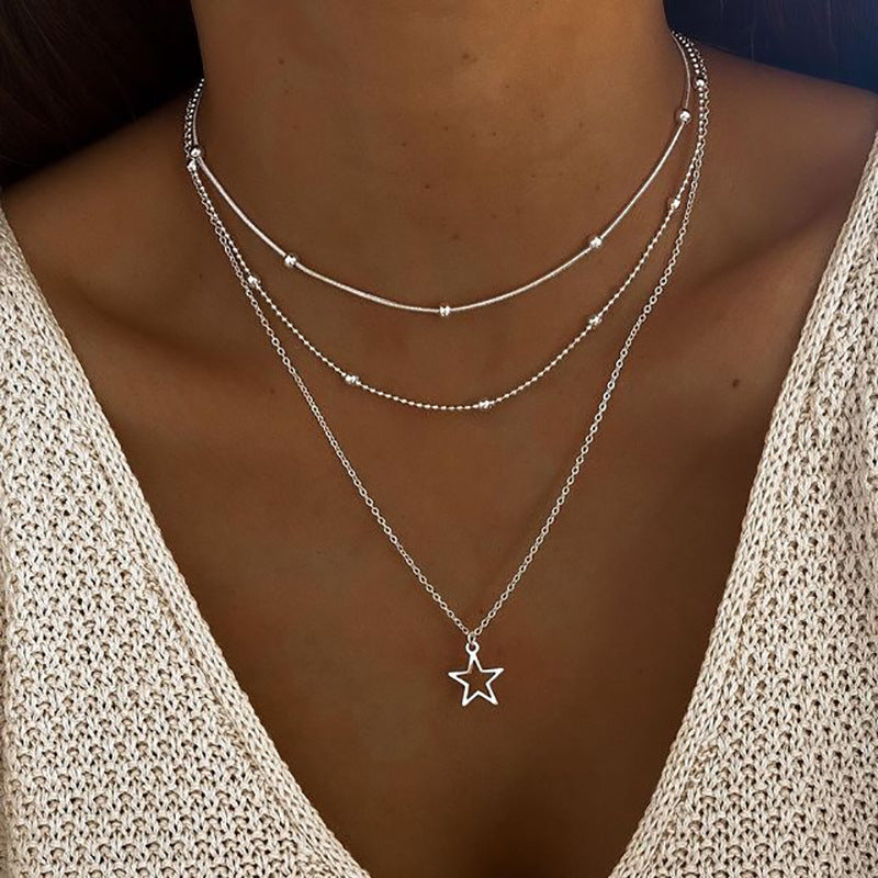 Multi-Layer Star Pendant Necklace