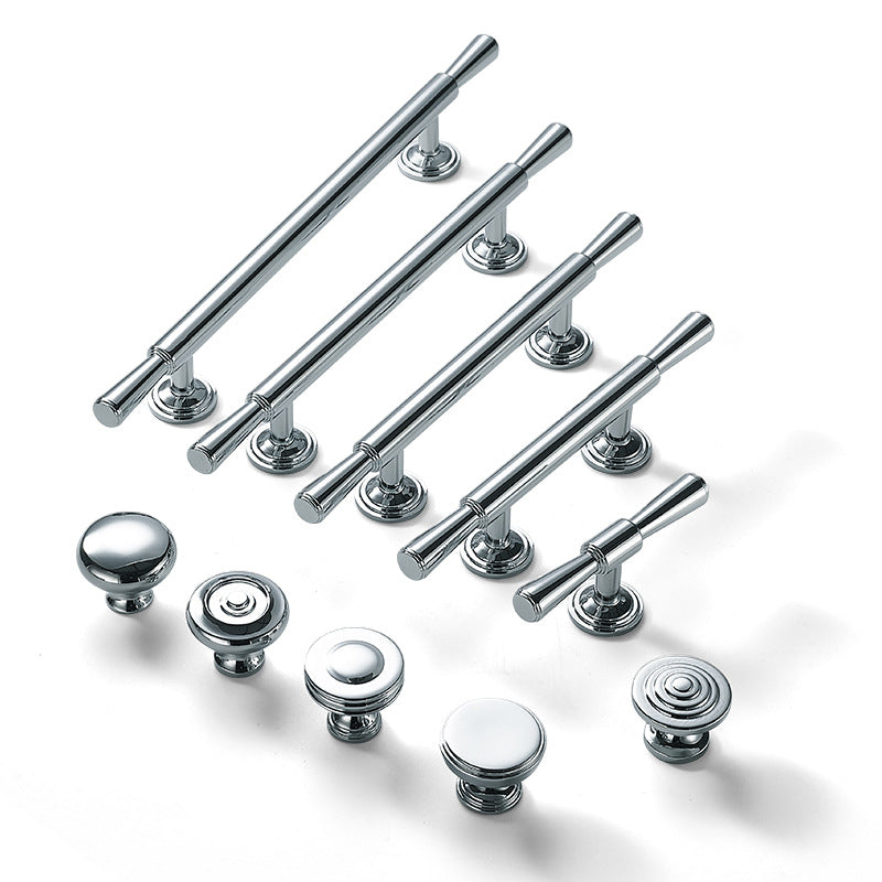 High-end solid brass handle silver plating