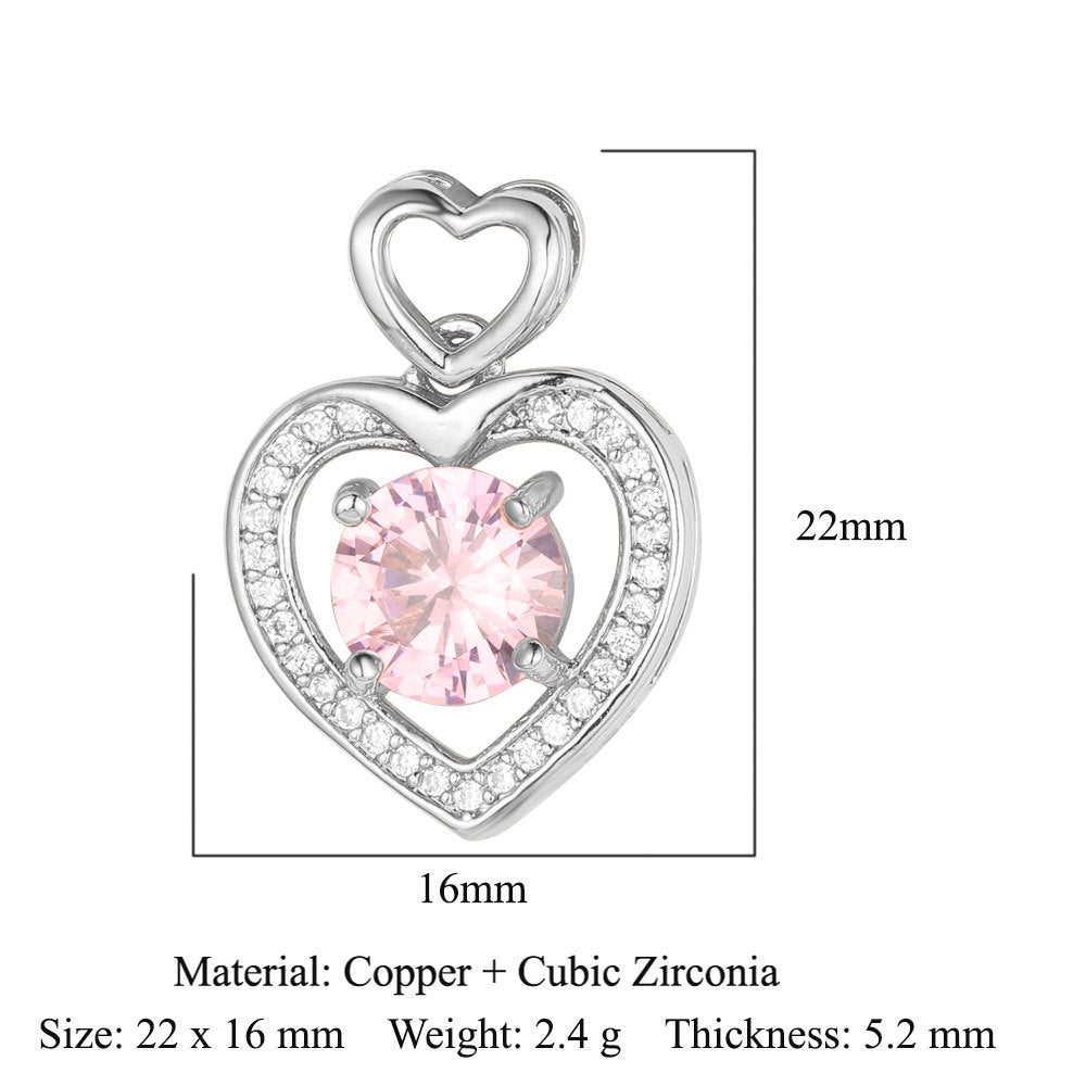 Copper micro-inlaid necklace melon seed clasp pendant