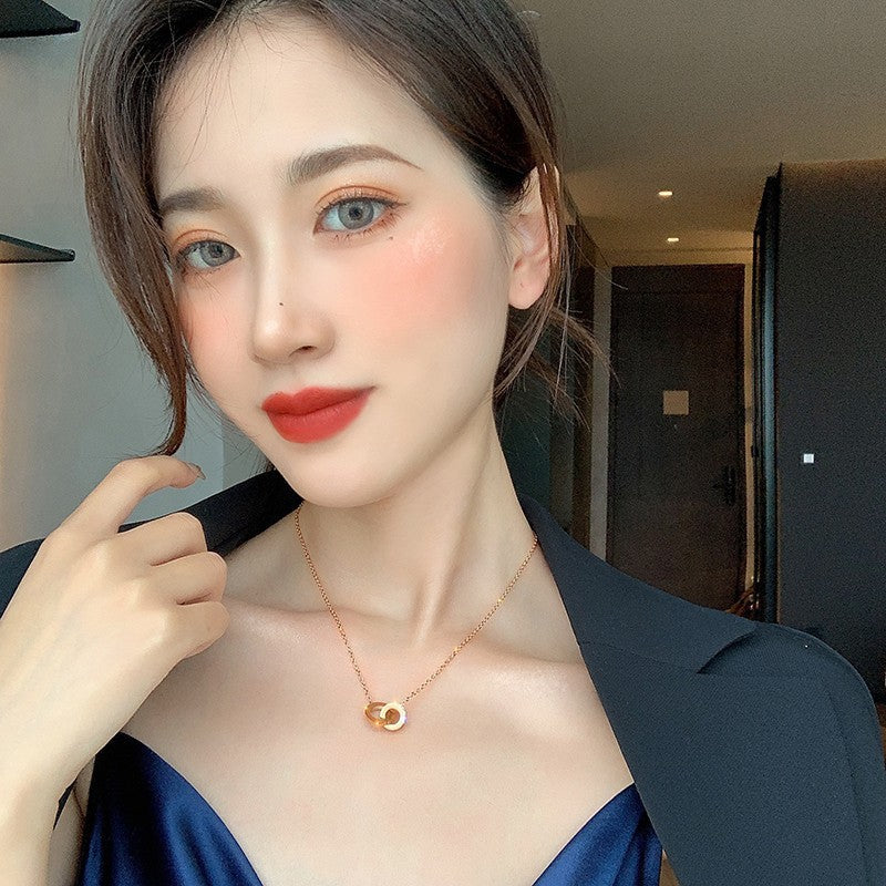 Non-Fading Light Luxury Titanium Steel Collarbone Necklace — Women's Summer Designer