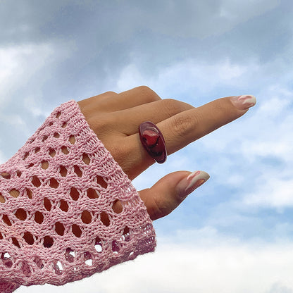 Apilamiento de anillos geométricos opacos