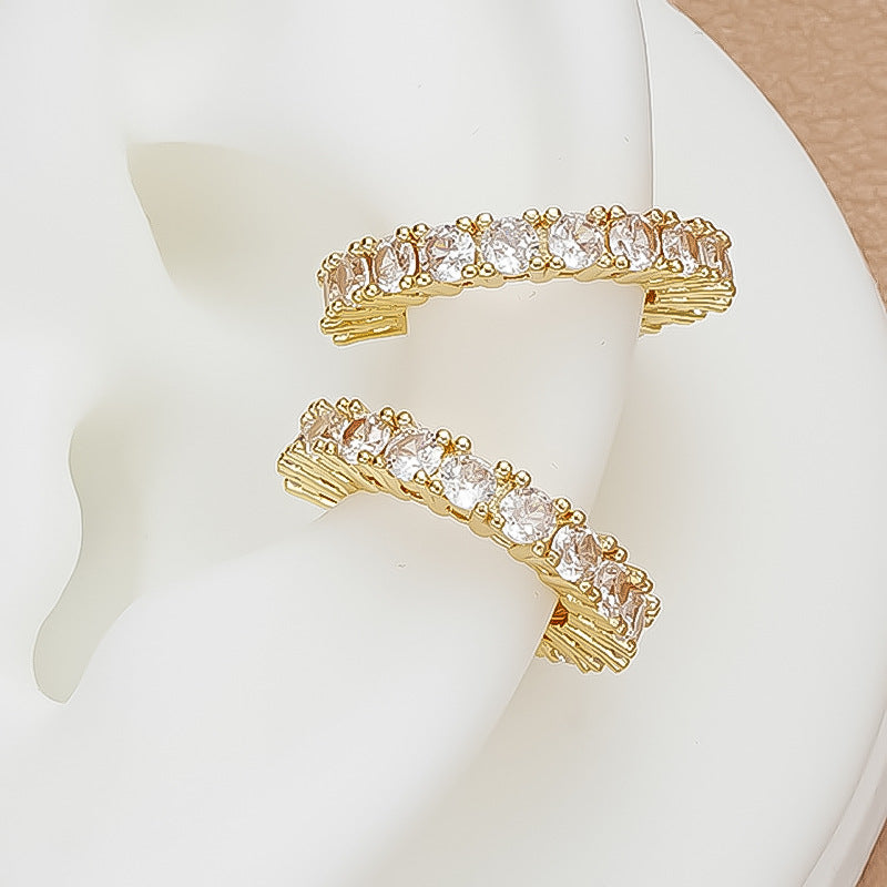 Gold-Plated Zircon Ear Cuff