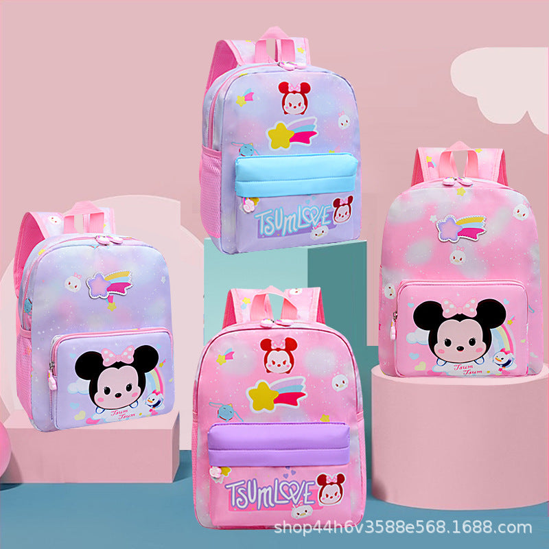 Cartoon cute gradient color children's schoolbag