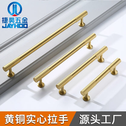 Solid brass cabinet door handle