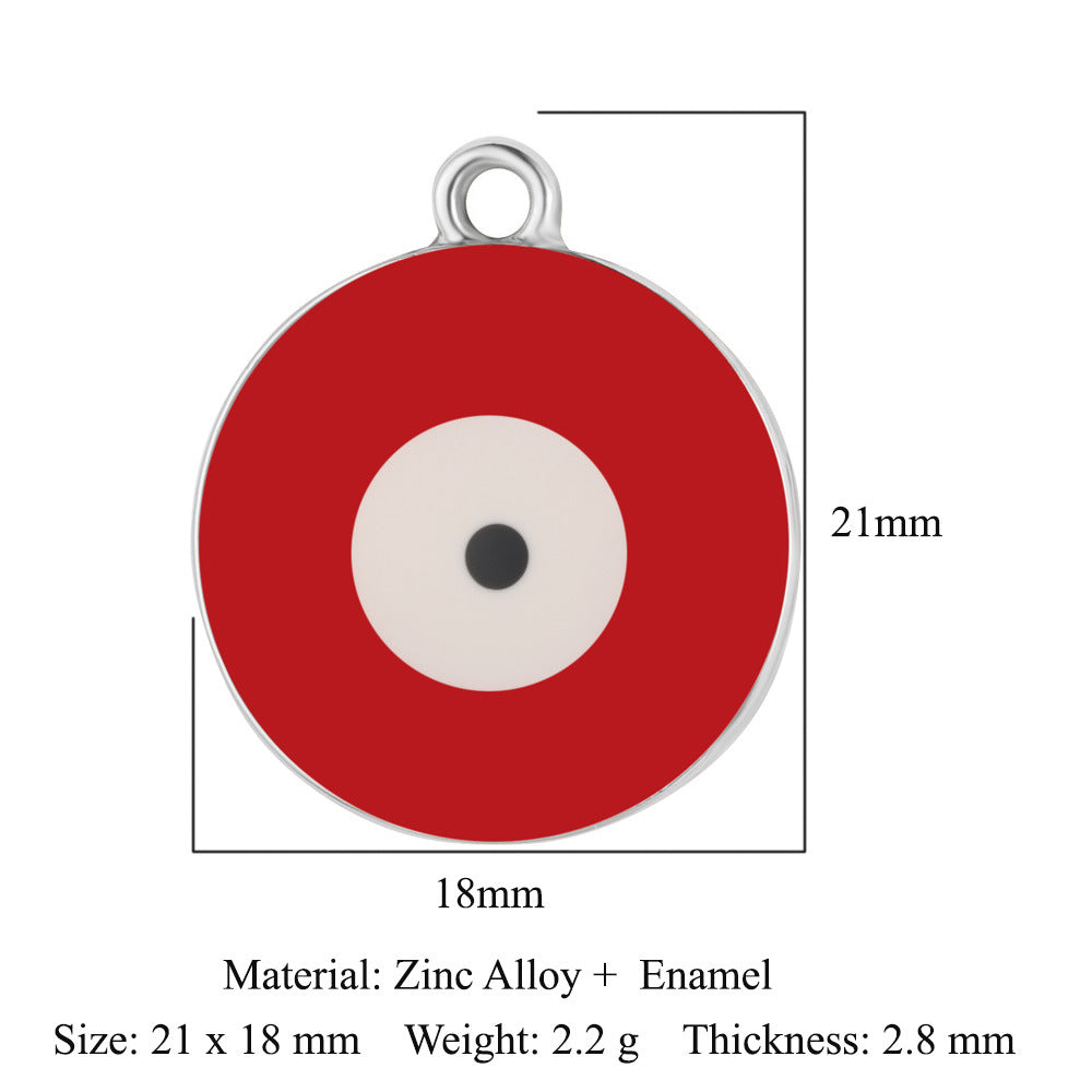 5 pcs/pack, dripping eyes, hang tags, alloy necklaces, pendants.