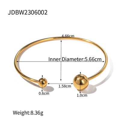 Stainless steel open ball bracelet