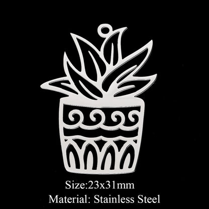 5 pcs/bag Fan-shaped flower geometric pendant