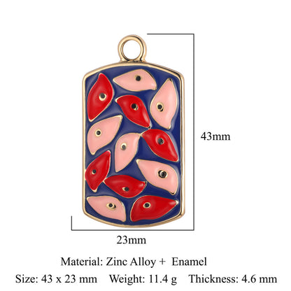 5 pcs/pack, dripping eyes, hang tags, alloy necklaces, pendants.