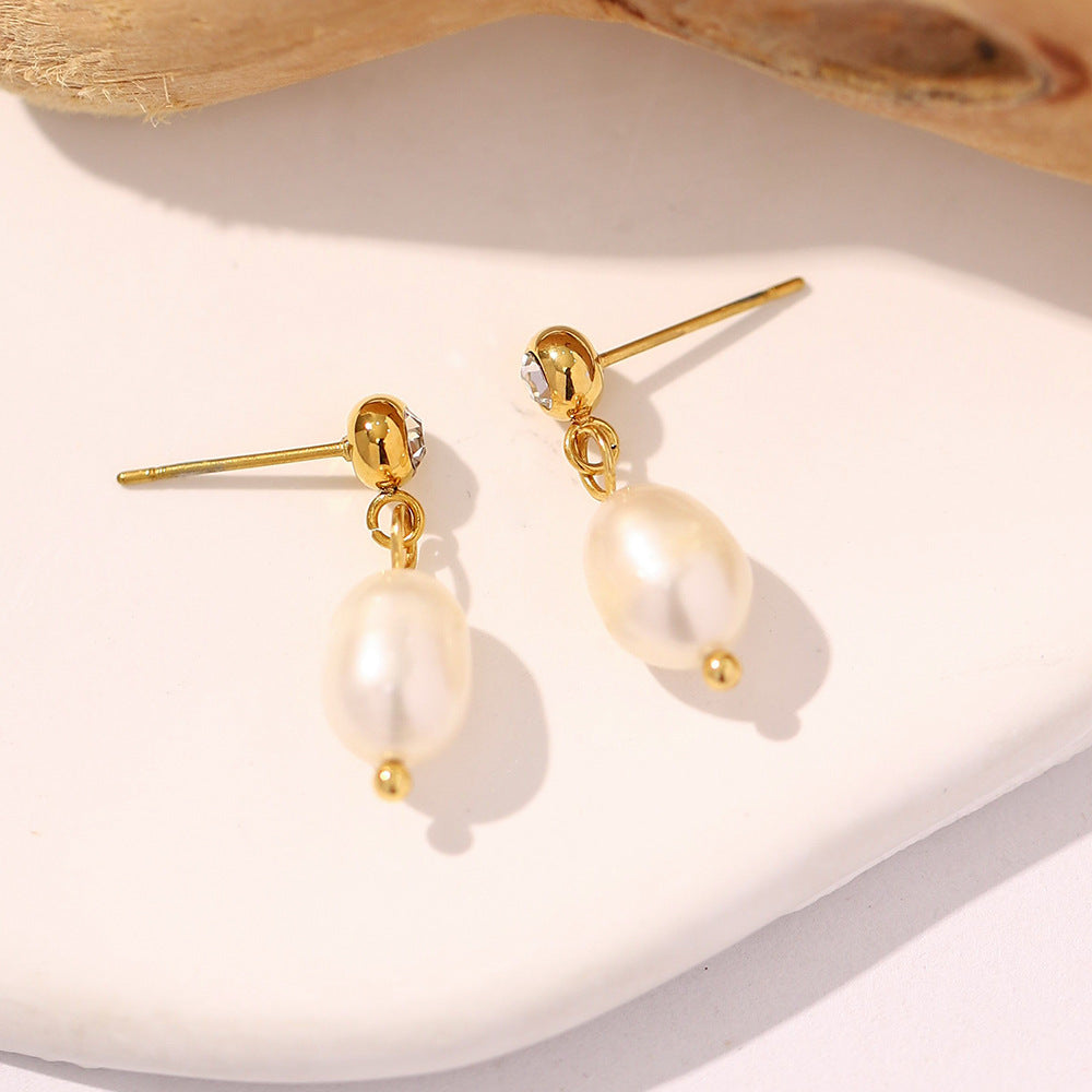 Freshwater Pearl Hoop Earrings