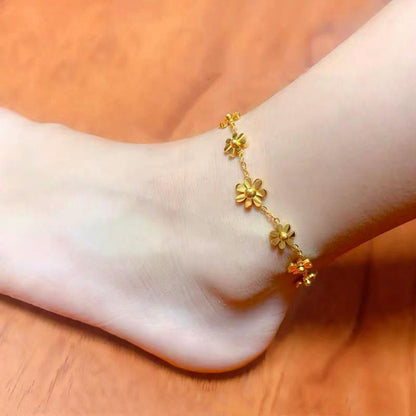Gourd love titanium steel anklet