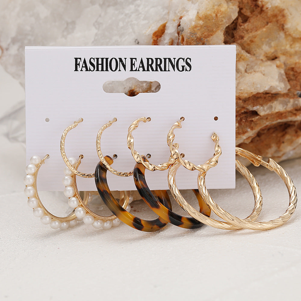 Acrylic earrings Alloy metal earrings