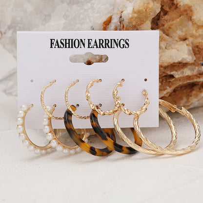 Acrylic earrings Alloy metal earrings