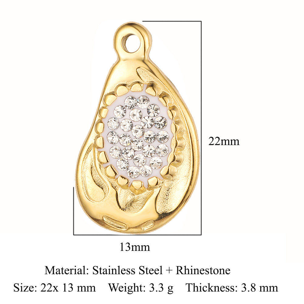 Colgante de acero de titanio con forma de tótem facial, accesorios de acero inoxidable con doble orificio 