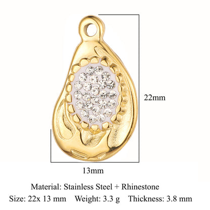 Colgante de acero de titanio con forma de tótem facial, accesorios de acero inoxidable con doble orificio 