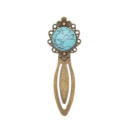 Crystal Retro Alloy Lace Bookmark Ruler