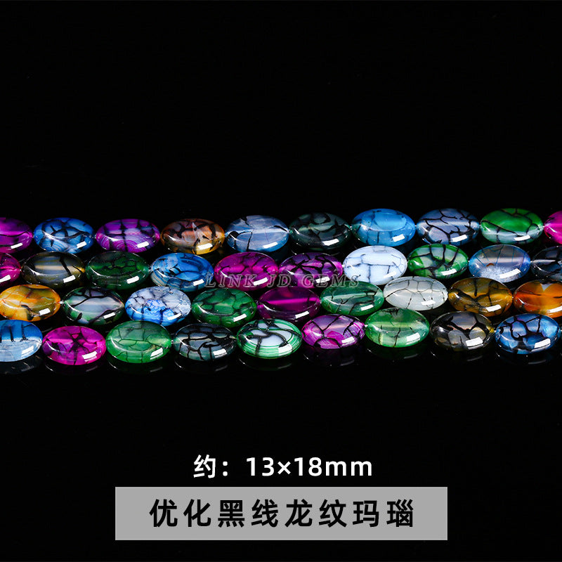 Color dragon agate water drop loose beads