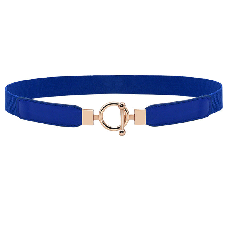Retro Circle Button Slim Waist Seal