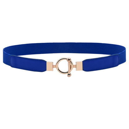 Retro Circle Button Slim Waist Seal
