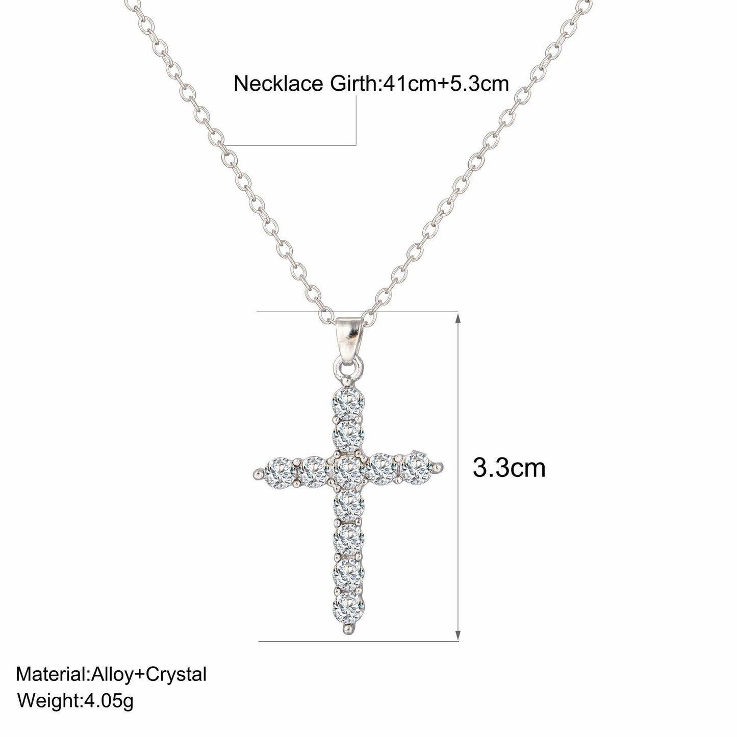 Diamond Cross Pendant Necklace