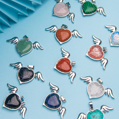 asas naturais de cristal amor pingente de cristal 