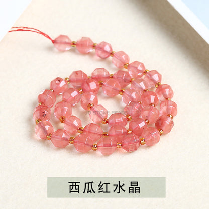 Crystal agate cut olive beads loose beads