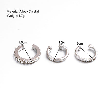 Conjunto de tres piezas con clip para la oreja pequeño 
