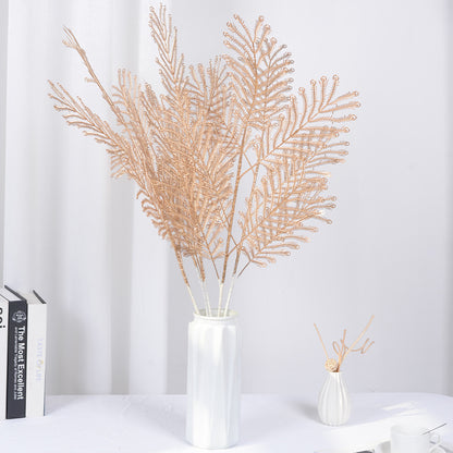 Artificial flower golden plant eucalyptus leaf flower material