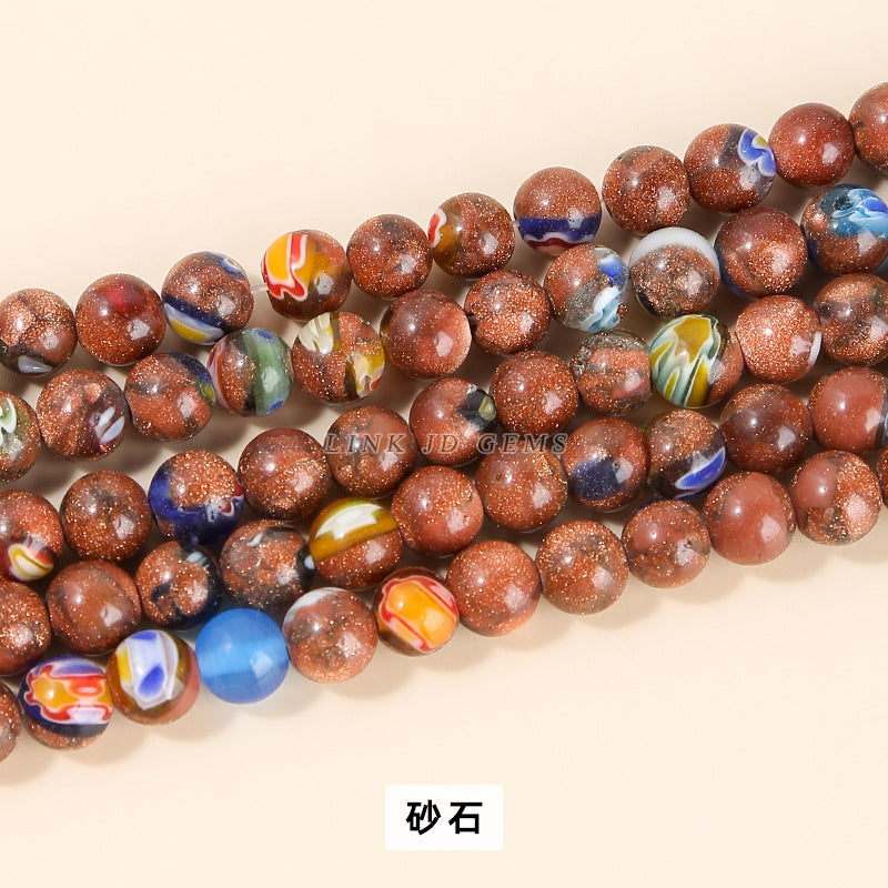 Perlas sueltas de pétalos esmaltados de colores de 6/8/10 mm 