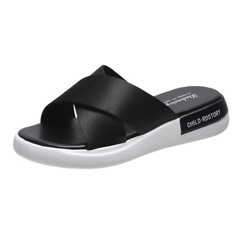 Slippers women's summer outer wear thick