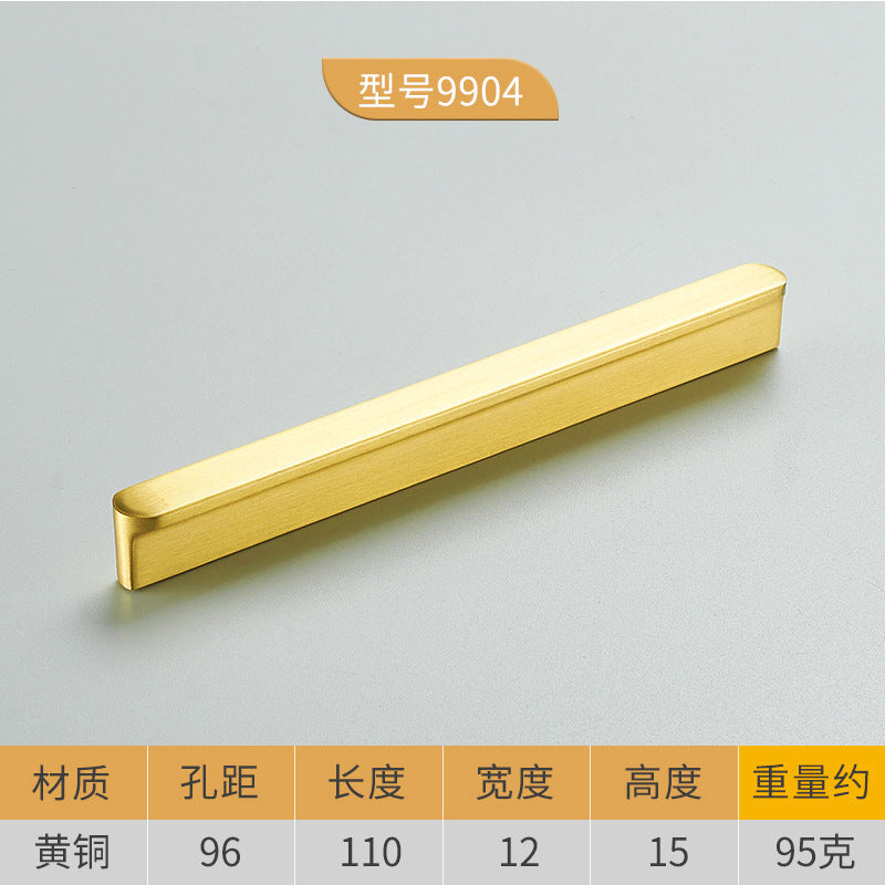 Drawer cabinet copper handle