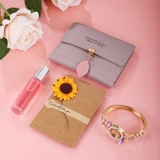 Quartz watch 4-piece gift box set