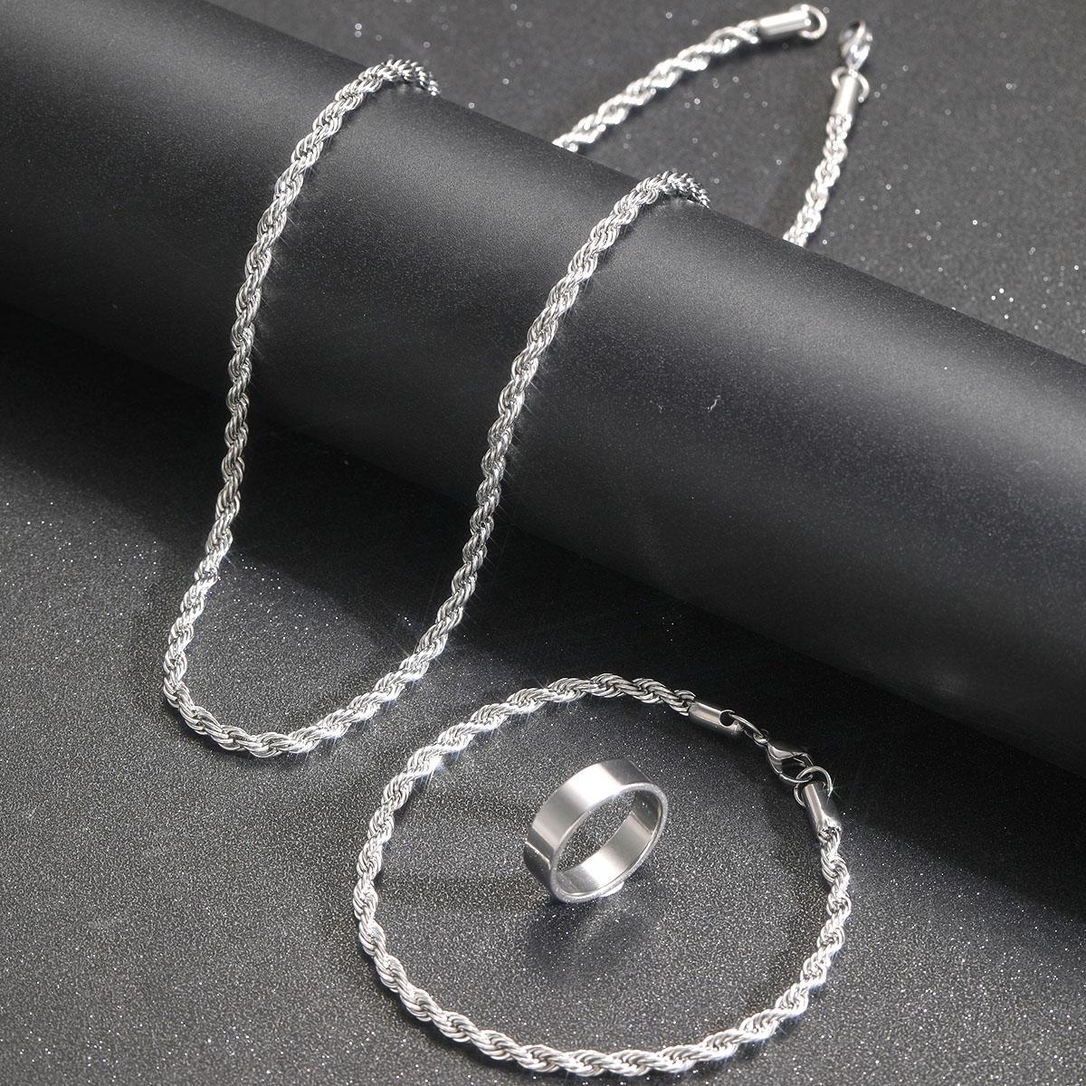 Men's Silver Collarbone Chain