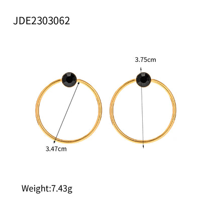 Faceted Circle Earrings