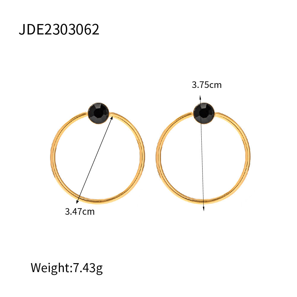 Faceted Circle Earrings