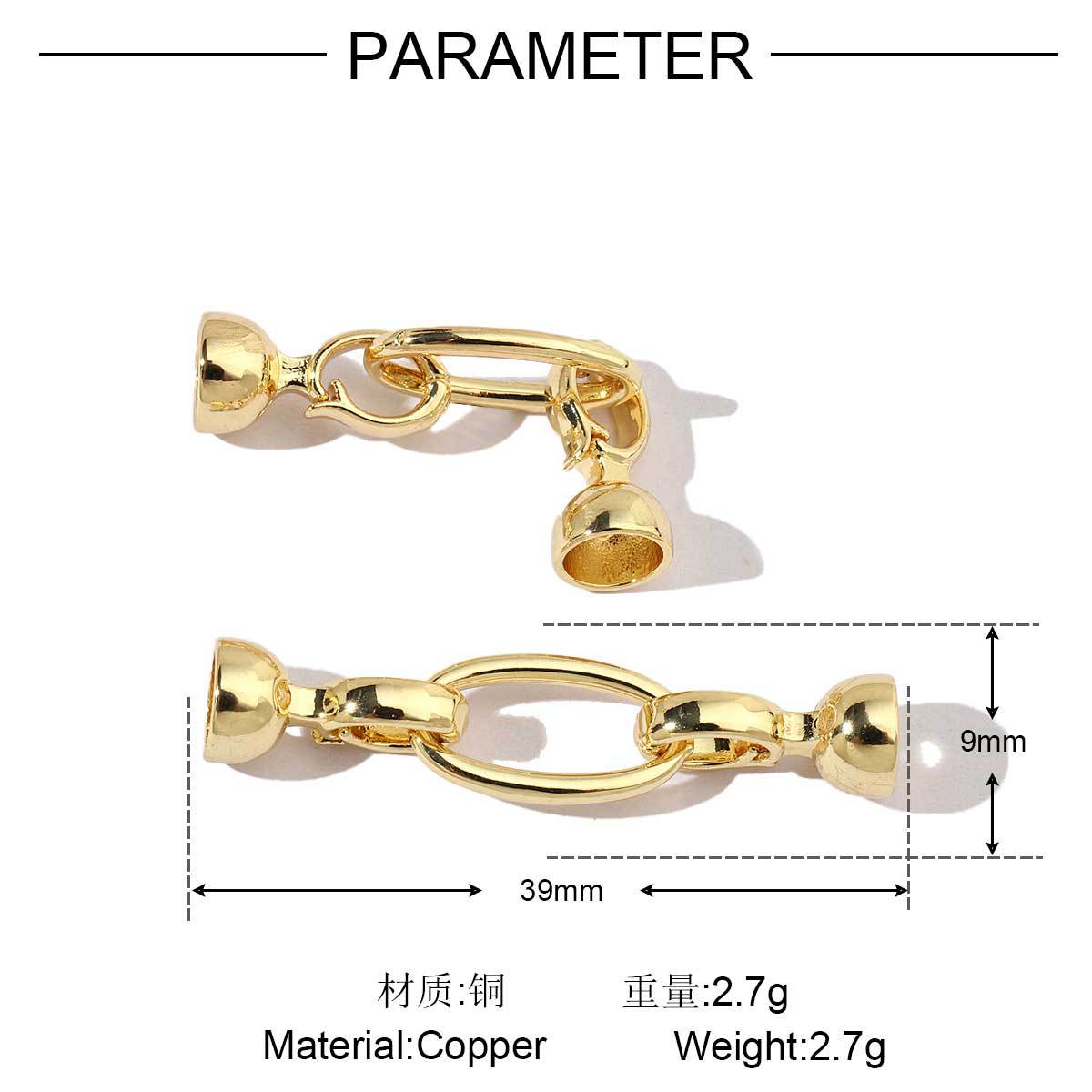 Tulip copper zircon detachable universal buckle connection buckle