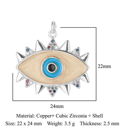 3 pcs/pack butterfly copper zircon angel pendant.