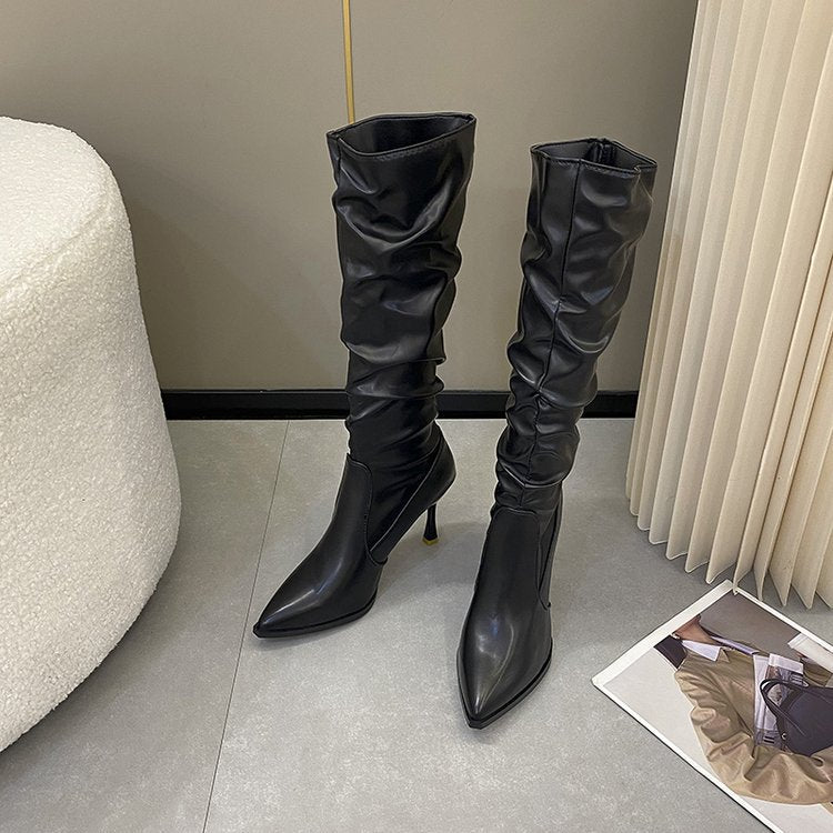 Pointed stiletto high heel boots fashion