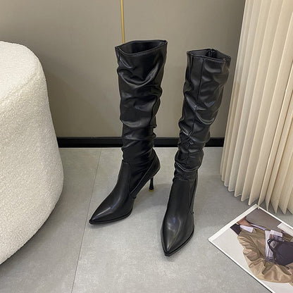 Pointed stiletto high heel boots fashion