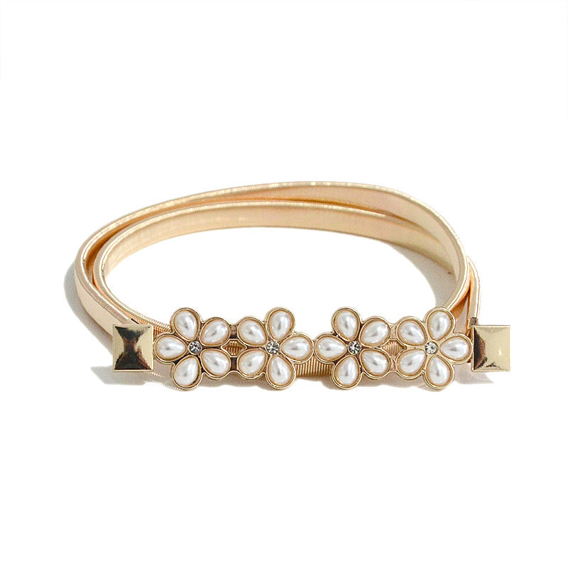 Plum blossom rhinestone chain waist chain