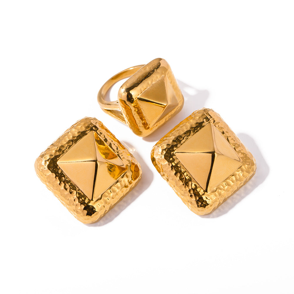 Ring and earring combination punk style jewelry