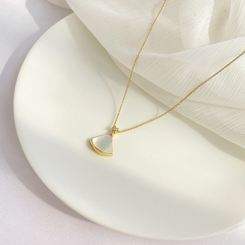 Fan Skirt Titanium Steel Necklace Women's Versatile