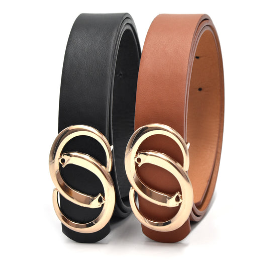 Button Belt Women's Jeans