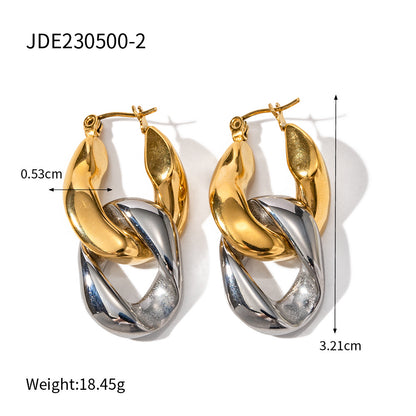 Exaggerated chain earrings