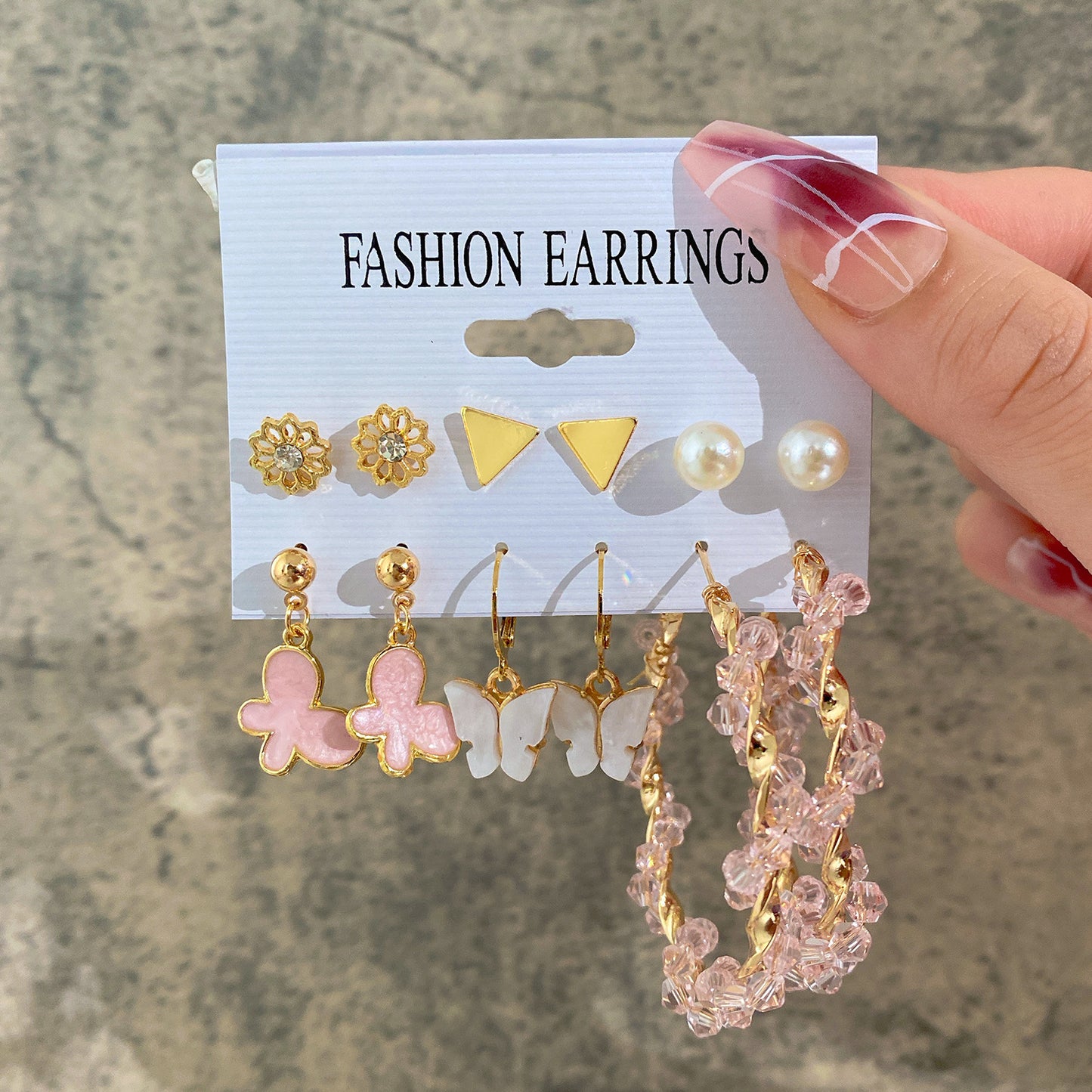 Pearl & Gold Earring Set