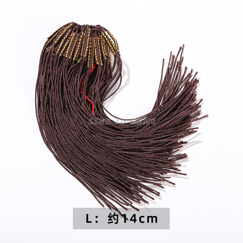 Hand woven adjustable necklace rope black