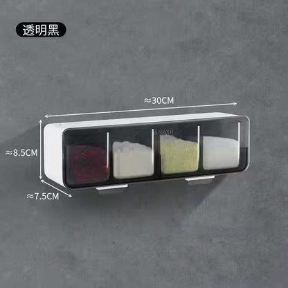 Four-Section Spice Box with Rack, No-Punch Set