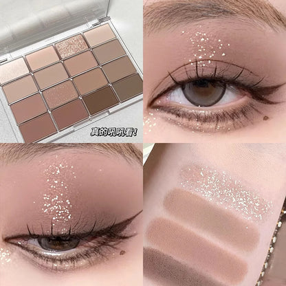 Nude Gray Pink 16-Color Eyeshadow Palette