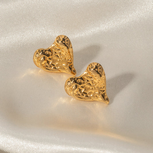 Textured Love Earrings Wholesale