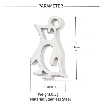 20 pcs/pack frog elephant bat titanium steel DIY pendant