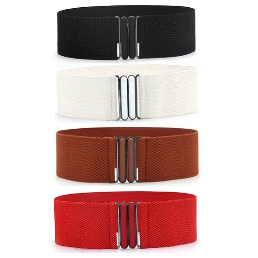 Simple buckle wide belt women's waist seal